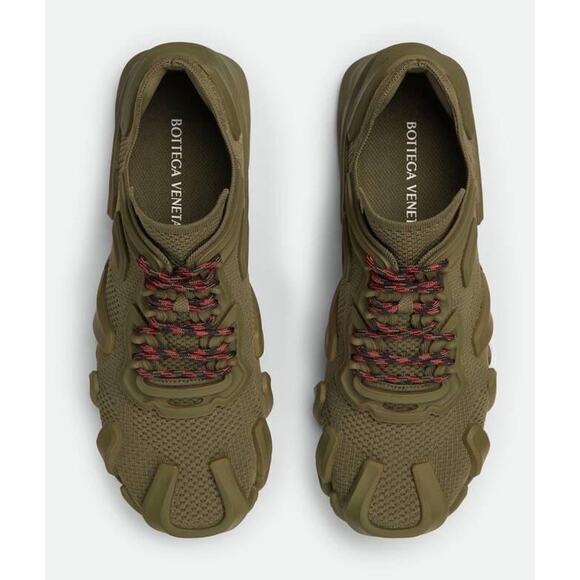 Bottega Veneta Men\'s Tech Knit Kaki Flex Sneakers 10 US (43 Eu) 788808 NIB $890 main image 4